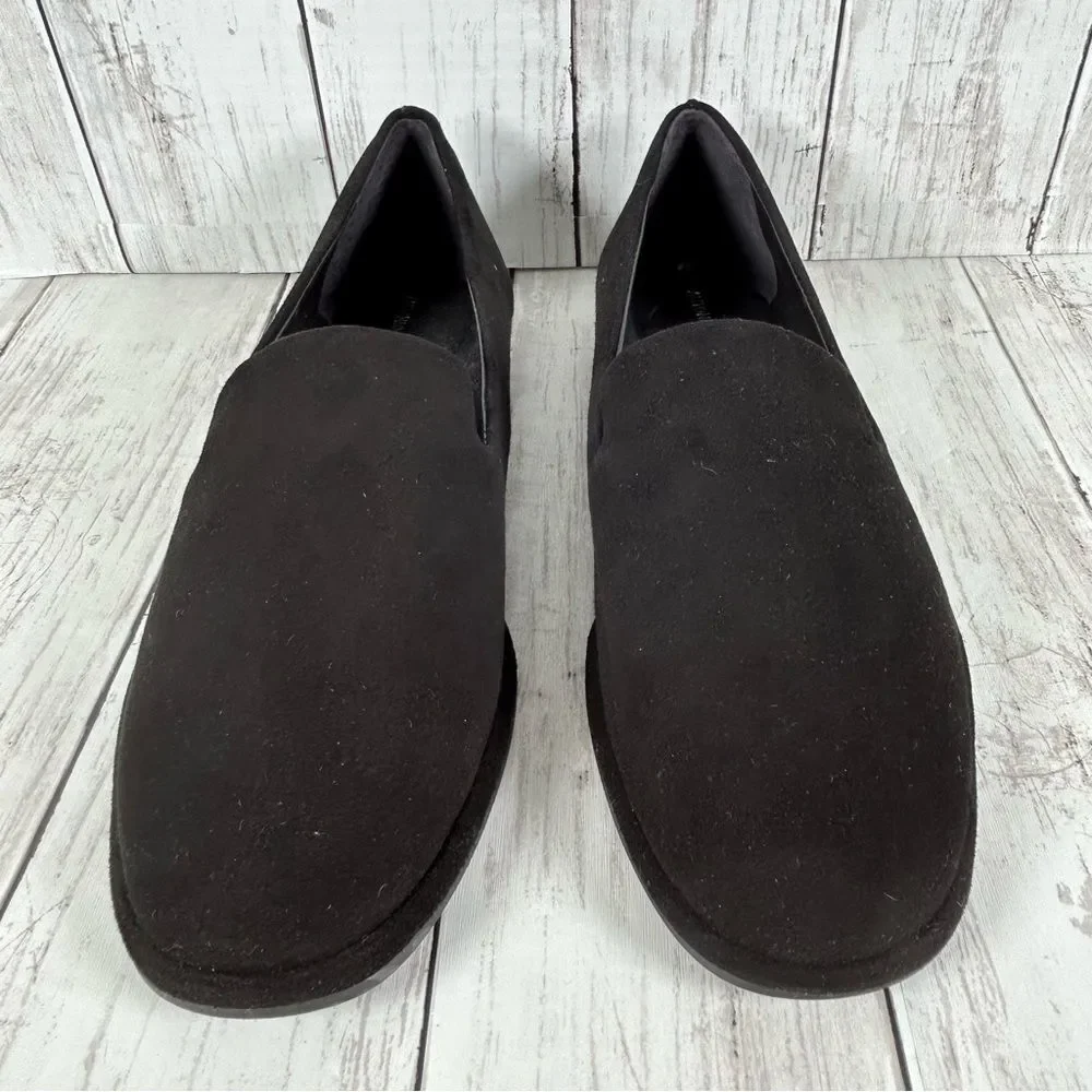Antonio Melani Loafers 7.5 Black Suede Aaron Comfort Arch Support Flats $120
